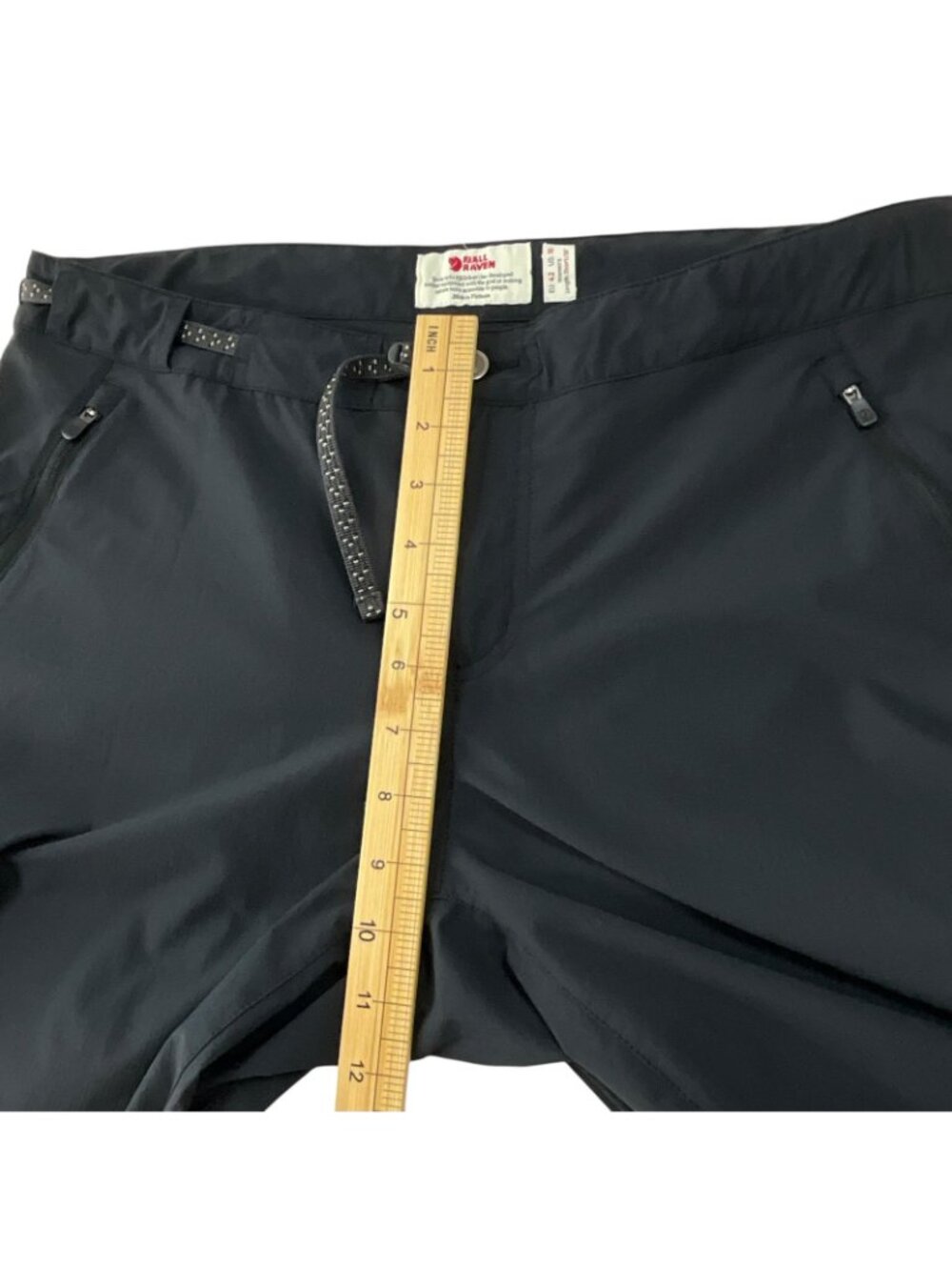 Fjallraven High Coast Trail Trousers Womens 10 Short 30" Black Zip Pockets - Picture 9 of 11